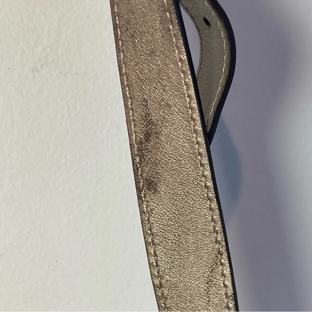 Gucci Imprime Coated Canvas Buckle Flap Messenger Bag - Metallic Gray - Preowned